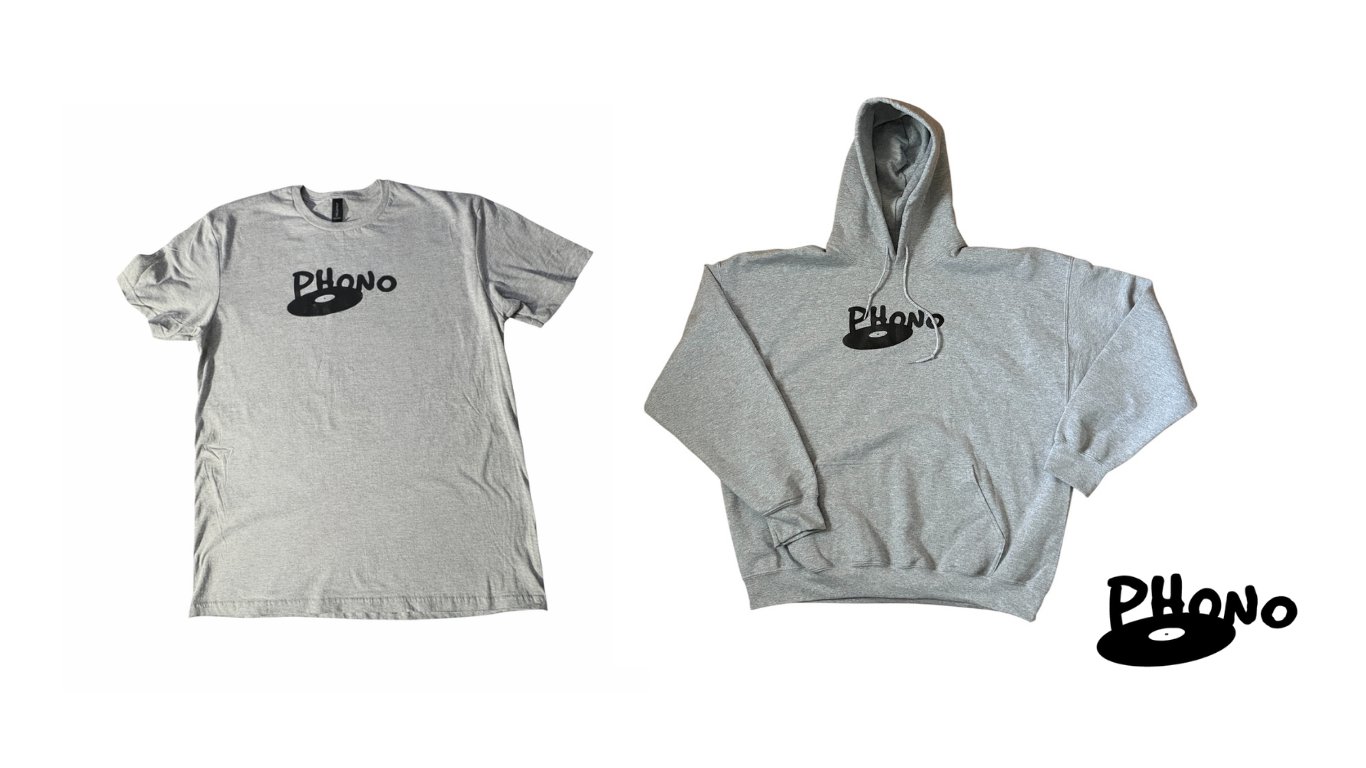 Combo Phono Hoodie et T-Shirt OG Logo Gris